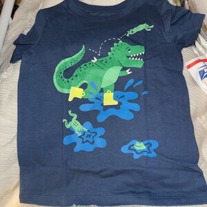 Cat & Jack Blue Crocodile Splash Tee